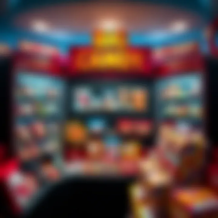 Historic display of iconic candy products representing the evolution of The Big Candy brand