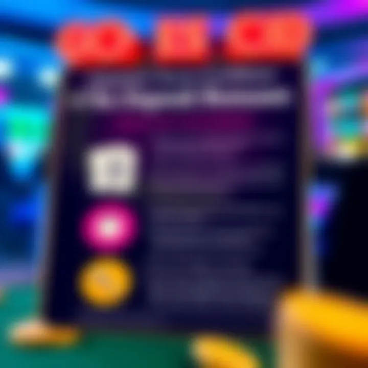 Visual representation of key terms and conditions for no deposit bonuses with icons representing benefits and limitations