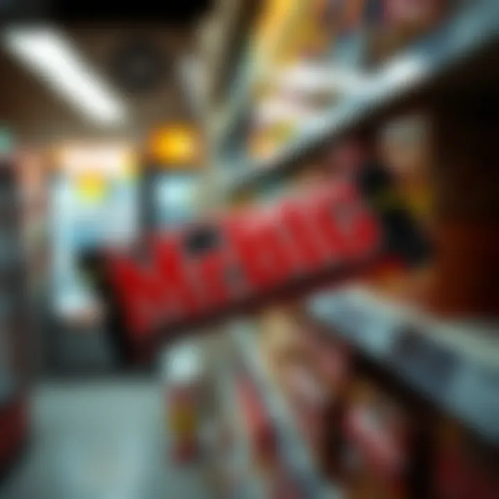 Mr. Big candy bars displayed prominently in an Australian convenience store shelf