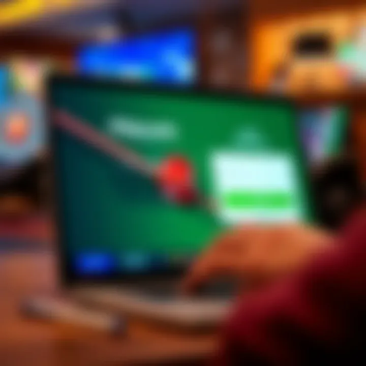 Australian player accessing Abigcandy Casino login page on a laptop screen