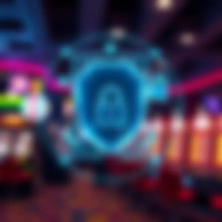 Ensuring Security During Abigcandy Casino Account Setup Secure account setup illustration with shield and lock symbols highlighting online casino safety