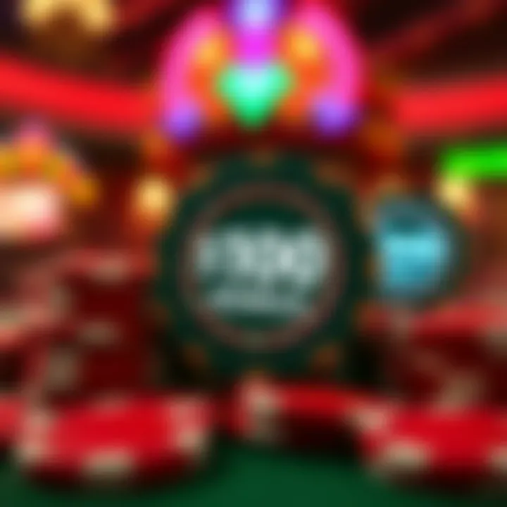 Visual representation of casino chips and digital transactions highlighting no deposit bonuses