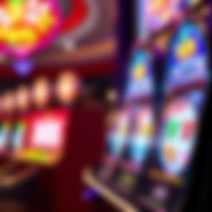 Colorful online pokies game interface with spinning reels and symbols