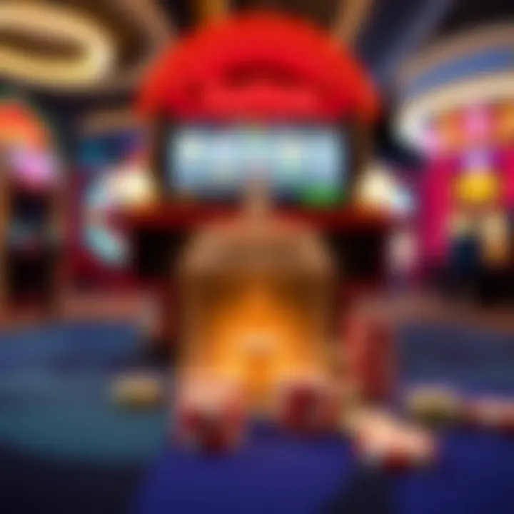 Conceptual illustration of responsible gambling with calm elements and digital icons symbolizing balance and safe play