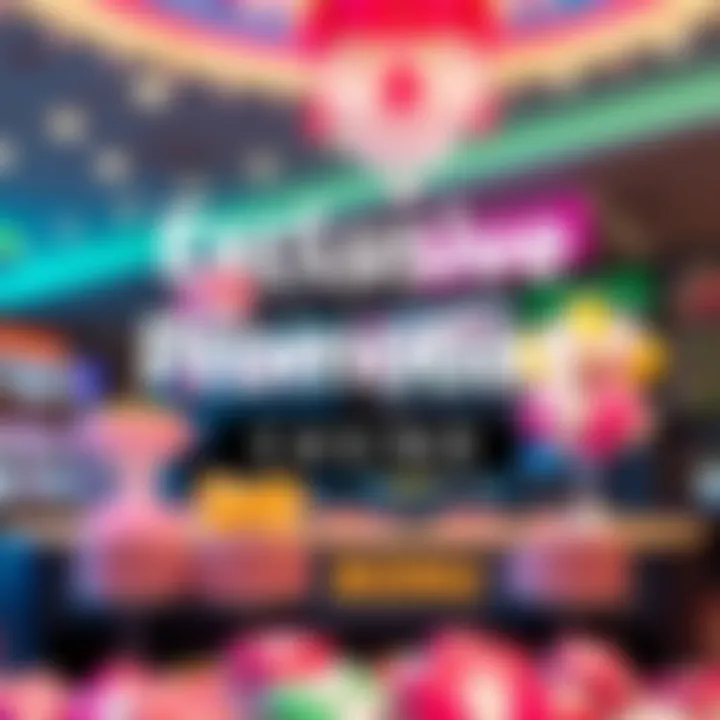 Promotional banner showcasing bonus offers and rewards available at The Big Candy Casino in a vibrant design