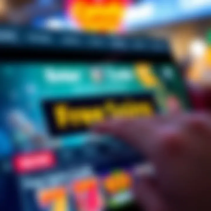 Detailed representation of a promotional code being entered on a casino website for free spins