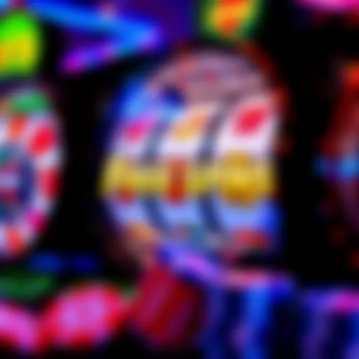 Colorful spinning casino reels showing winning free spins in a vibrant gaming interface
