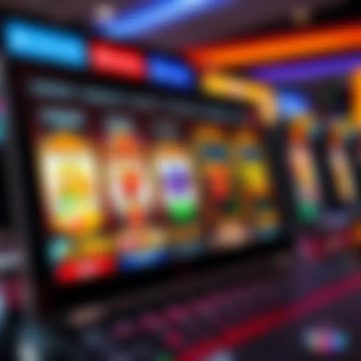 Australian online casino interface displaying popular slot games and user-friendly navigation