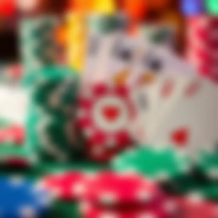 Colorful casino chips and playing cards symbolizing online gaming bonuses