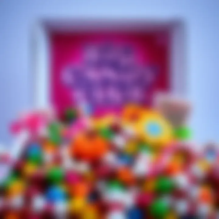 A colorful assortment of various candies showcasing the diversity of a confectionery subscription box