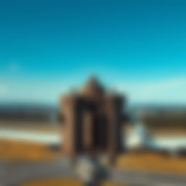 Diagram illustrating how a Big Candy Non-Directional Beacon emits radio signals to guide aircraft