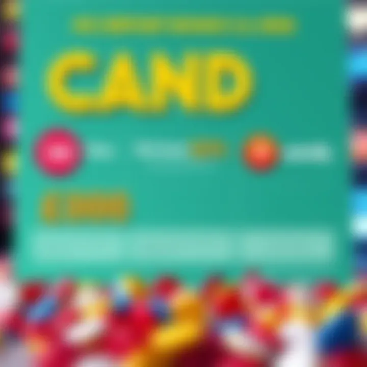 Graphic showing comparison of bonus offers from various online casinos with emphasis on Big Candy