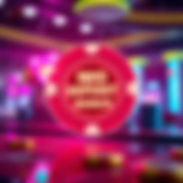 Illustration of a glowing casino chip symbolizing no deposit bonus codes on an online platform