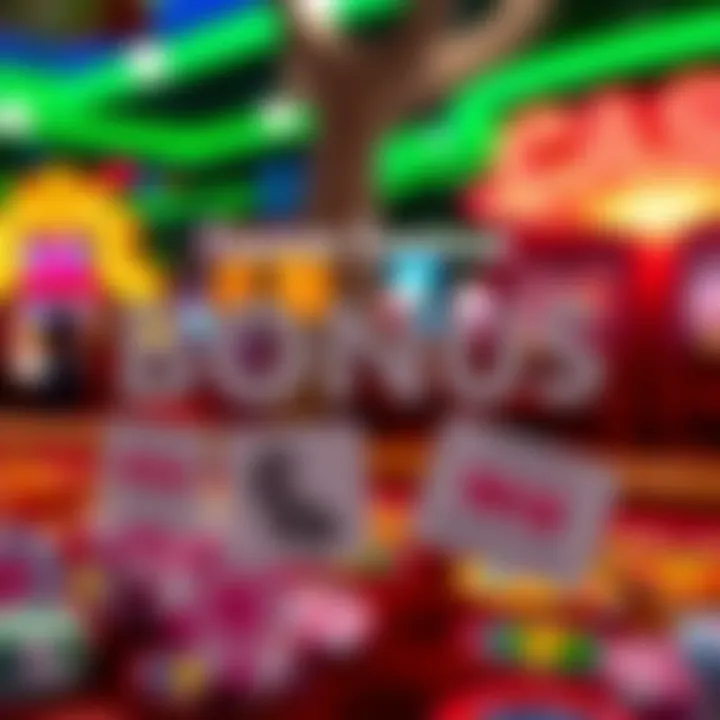 Graphic representation of casino bonus terms with icons illustrating eligibility and wagering conditions