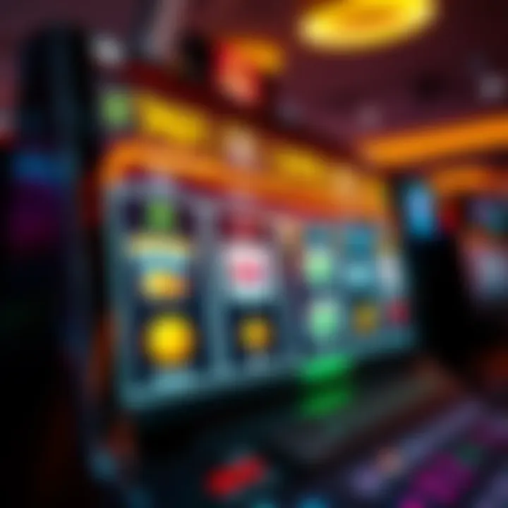 Modern digital pokies interface displaying colorful symbols and paylines