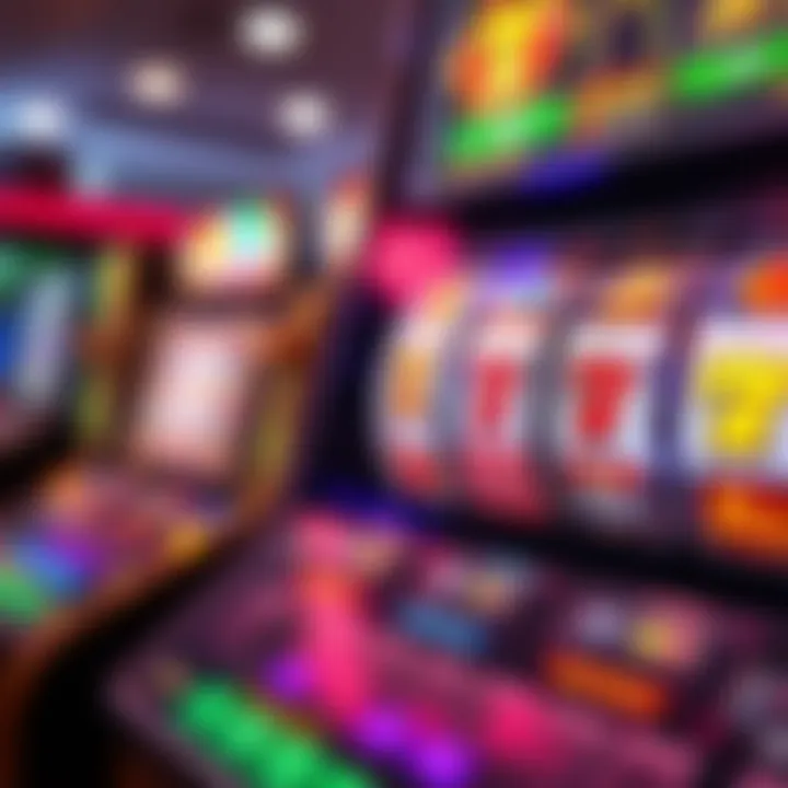 Colorful online pokies interface displaying reels with various symbols