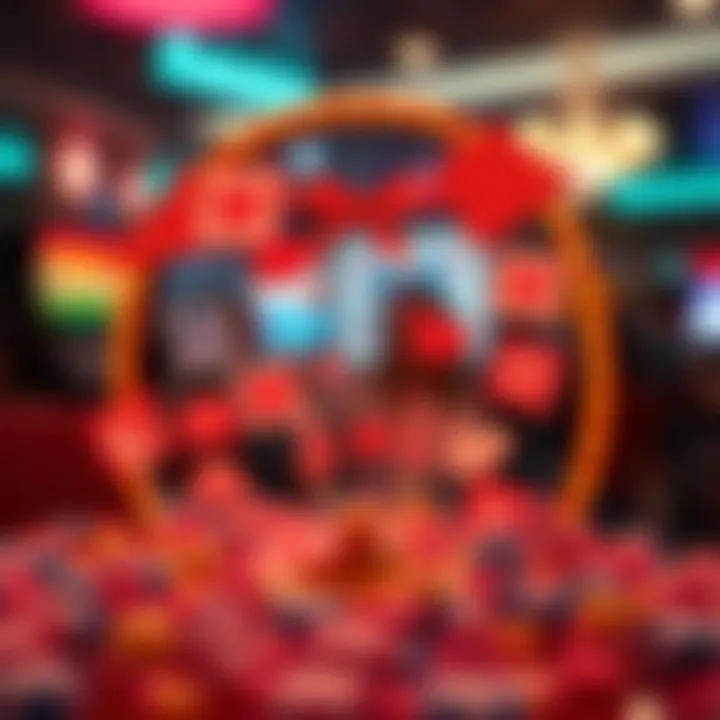 Social media icons and viral engagement symbols representing internet fame and challenges