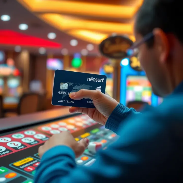 Secure online payment using Neosurf card on digital casino platform