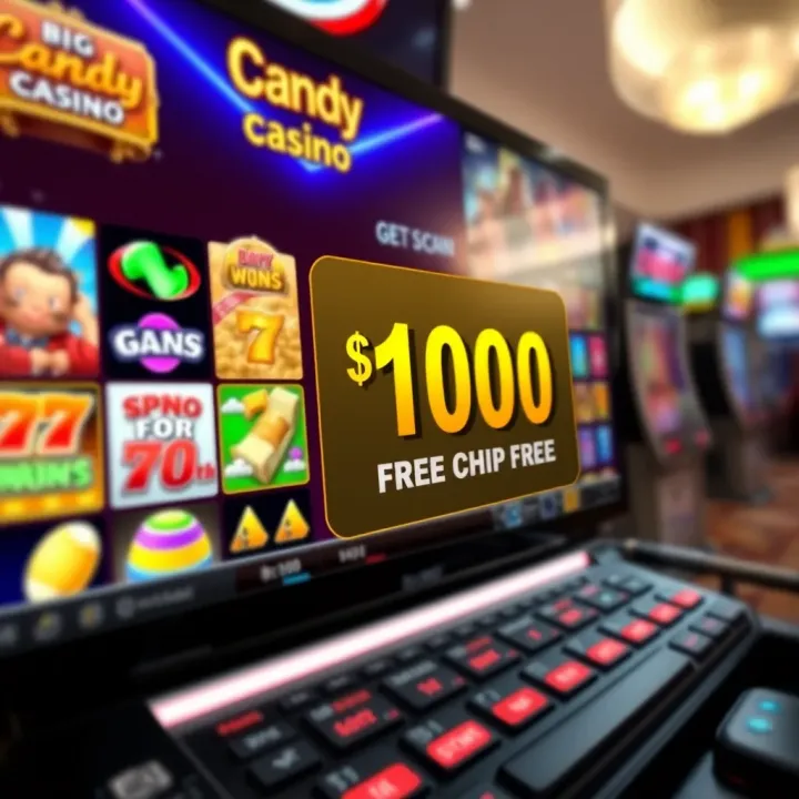 Digital casino screen showing various slot games and a highlighted $100 chip offer