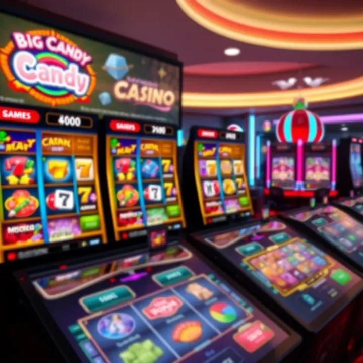 Colorful online casino interface showcasing a variety of slot games and betting options