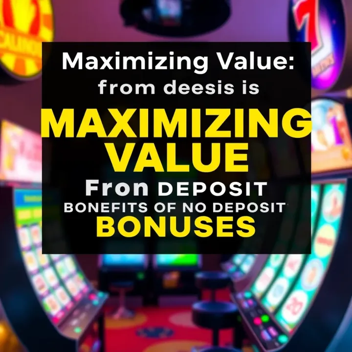 Graphic highlighting tips to maximize the benefits of no deposit bonuses in online slots gaming
