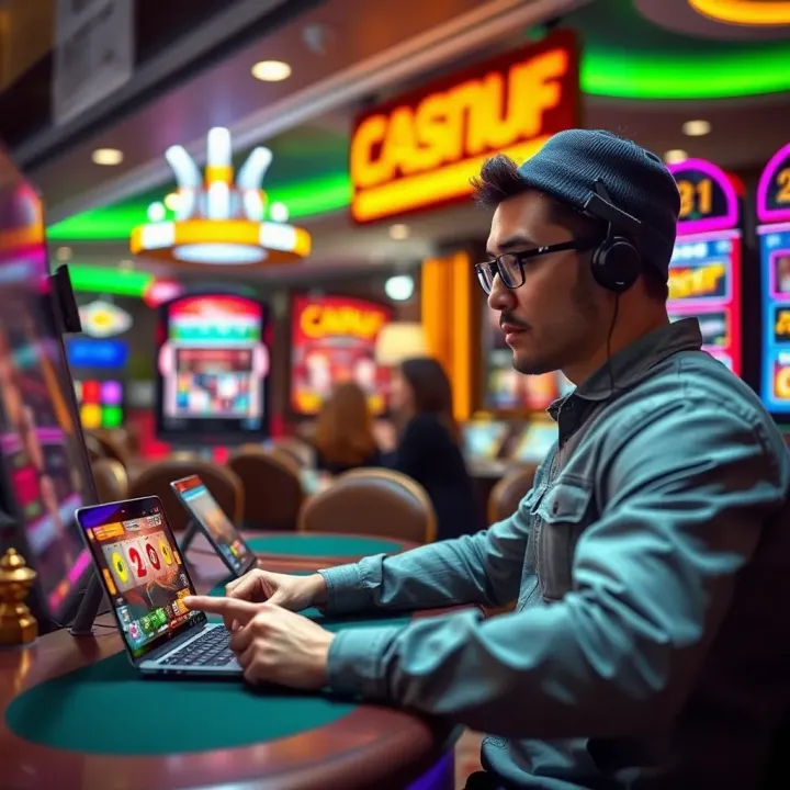 User navigating trustworthy online casino websites supporting Neosurf deposits