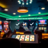 Graphic showing secure online casino with checkmarks representing trustworthy and safe gambling