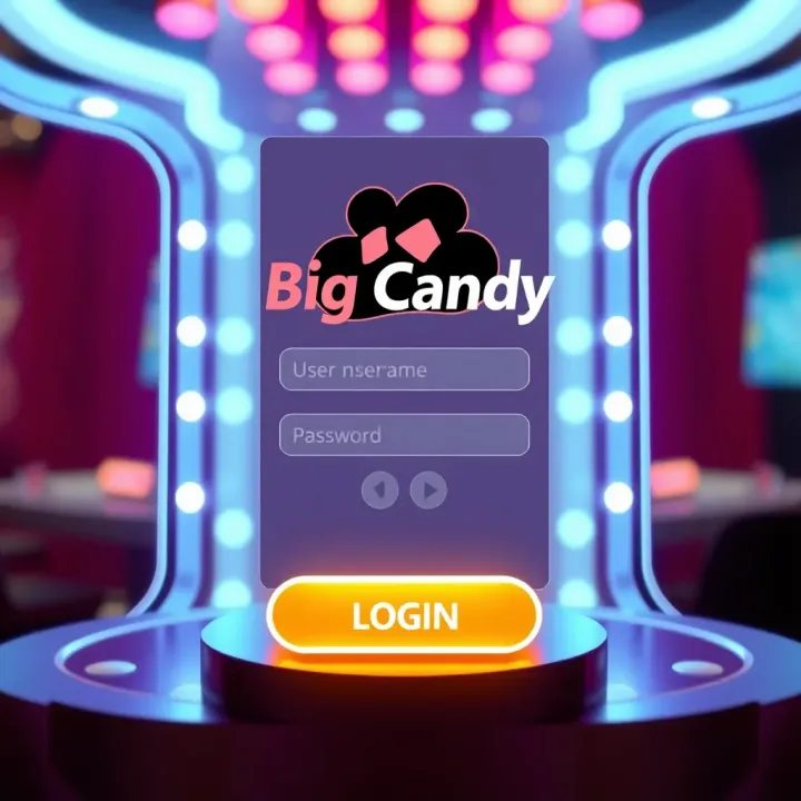Secure login interface displaying username and password fields with a glowing login button