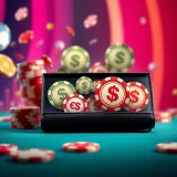 Illustration of a digital wallet with casino chips and currency symbols indicating bonus funds