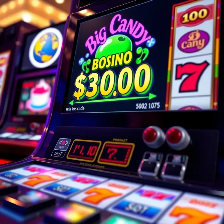 Digital representation of a casino bonus code activating on a virtual slot machine